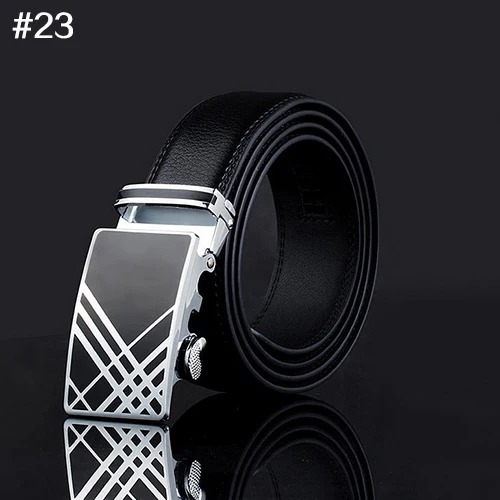 

Casual Faux Leather Automatic Buckle Men's Belts Waist Strap Belt Waistband