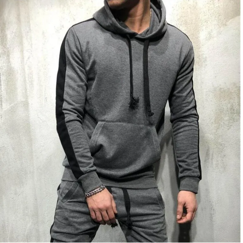 Осень 2019 Горячая Мужская Спортивная повседневная толстовка с капюшоном коллаж