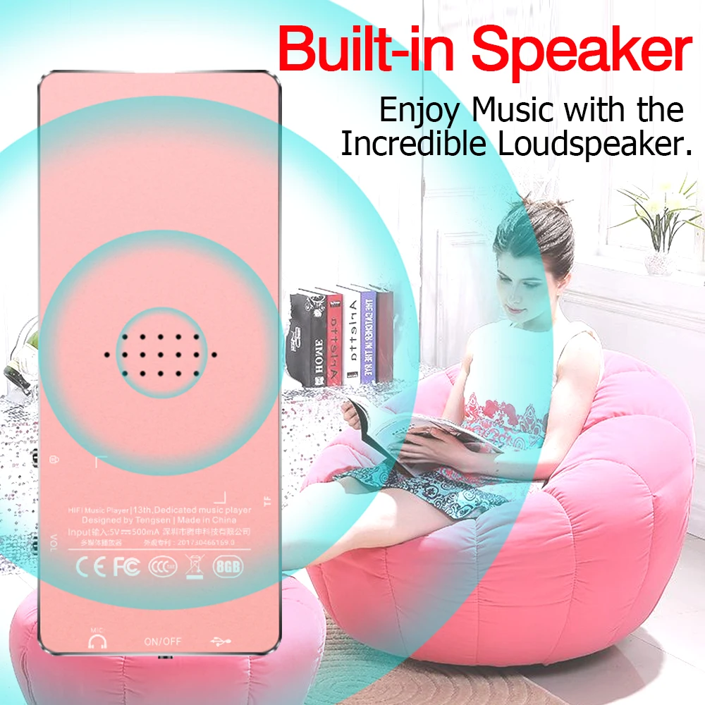 Mp3-плеер REDANT Bluetooth с динамиком сенсорными клавишами 1 8 fm-радио портативный