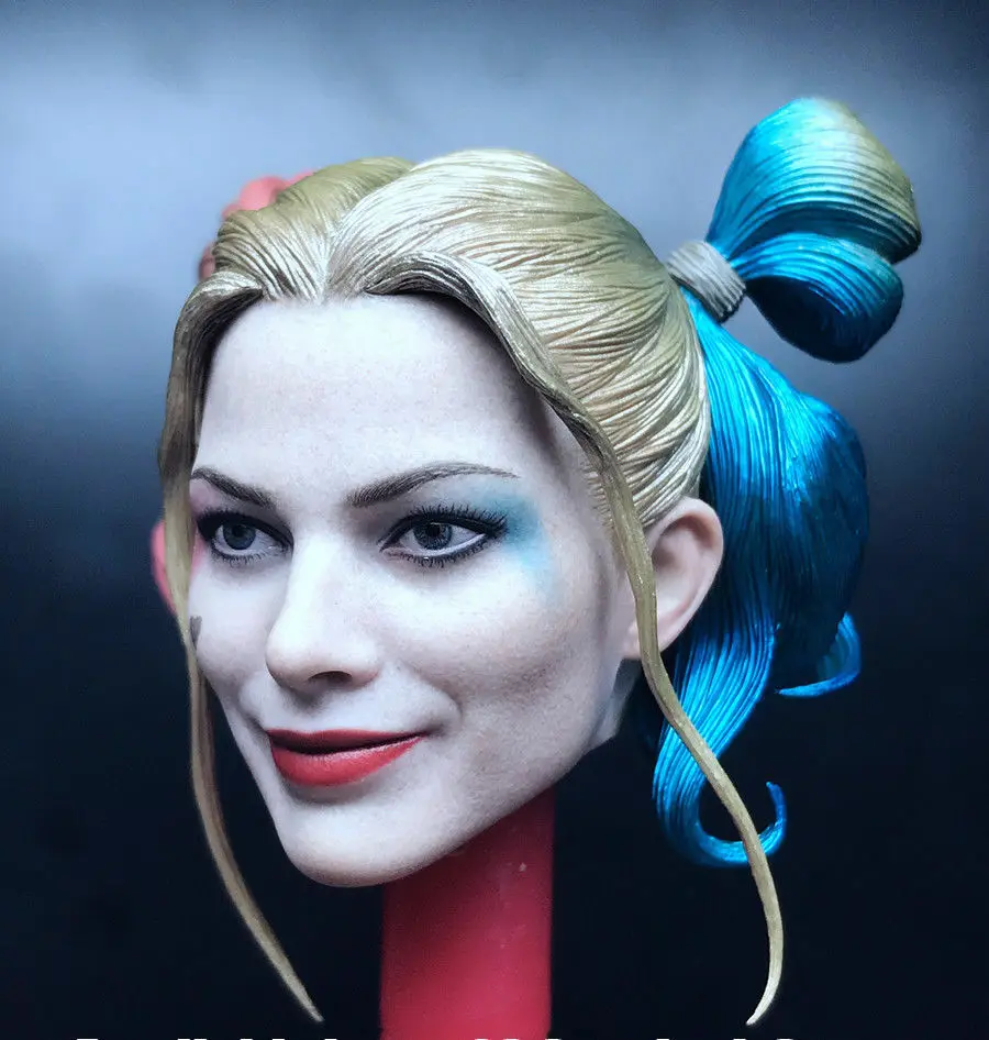 

1/6 Female Head Carving Model Harry Quinn Clown Lady PVC Sculpt Model F/HT Toy
