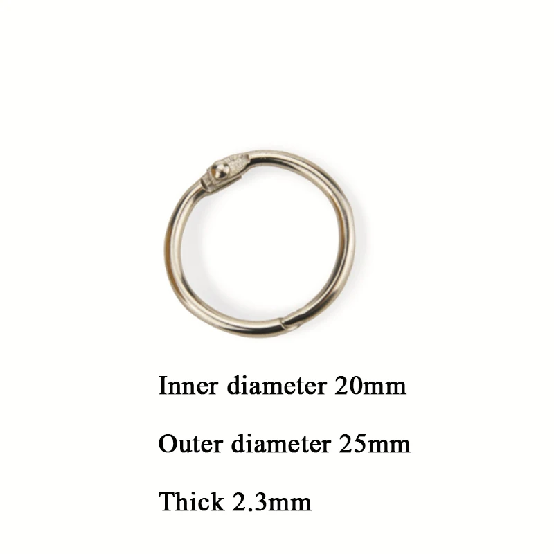 

5/10/20PCS DIY 20mm Inner Metal Loose Leaf Book Binder Buckle Ring Keychain Scrapbook Sketchbook Craft Photo Split Office Supply