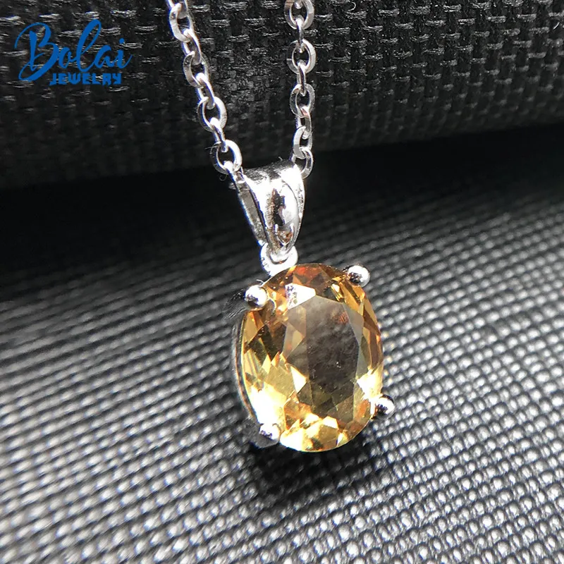 Bolai 1.5ct меняющее цвет нано диаспора ожерелье с подвеской из натурального серебра 925 пробы драгоценный камень хорошее ювелирное изделие для женщин Базовый стиль