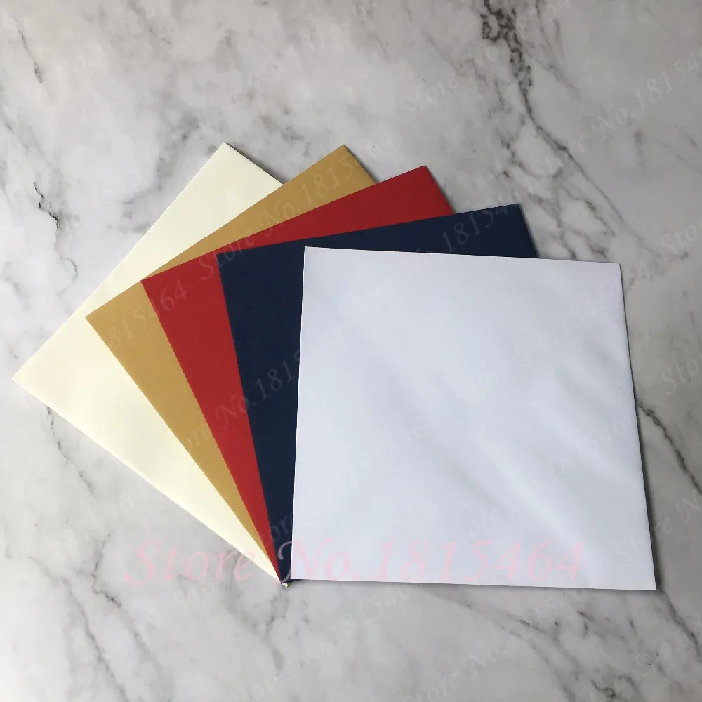 

50pcs 160*160mm White Envelope or Ivory color Envelope use to loaded Wedding Invitation Cards/Greet Cards