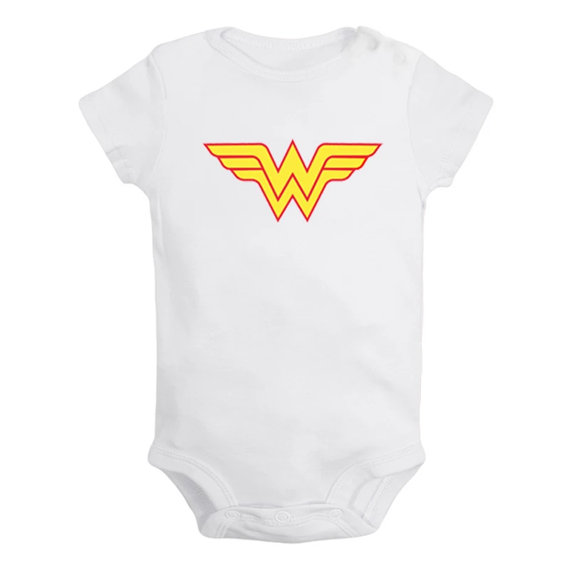 ieBodysuits1192W Animation Girl Power Wonder Woman Bat women Super women Newborn Baby Girl Boys Clothes Short Sleeve Romper Jumpsuit Outfits - Цвет: ieBodysuits1192W