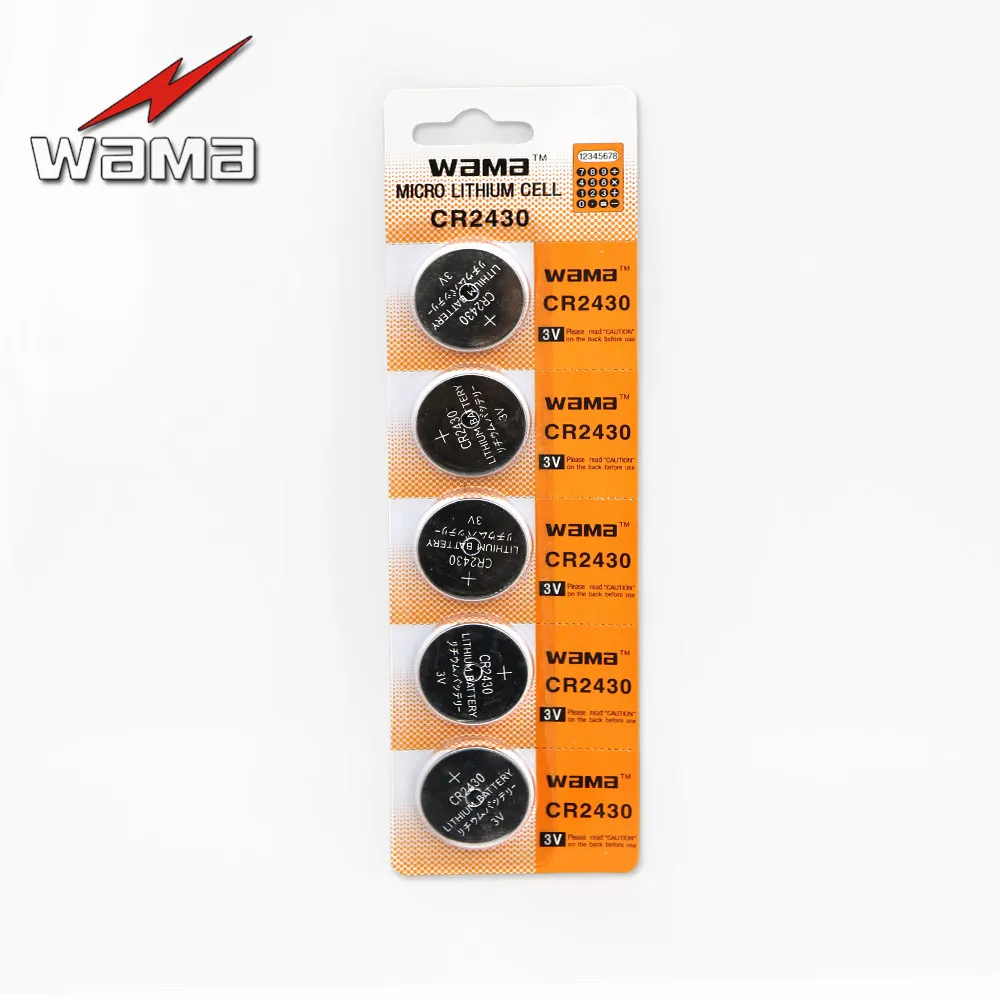 5x Wama CR2430 3V щелочные батареи таблеточного батарейки таблетки CR DL2430 KECR2430