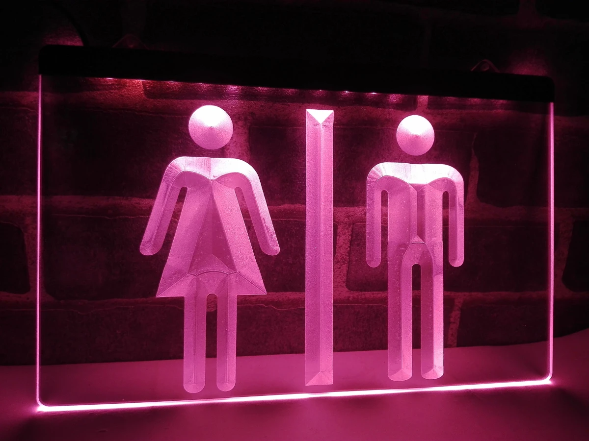 LB219- Toilet Washrooms Restrooms Display Light Sign home decor crafts | Дом и сад