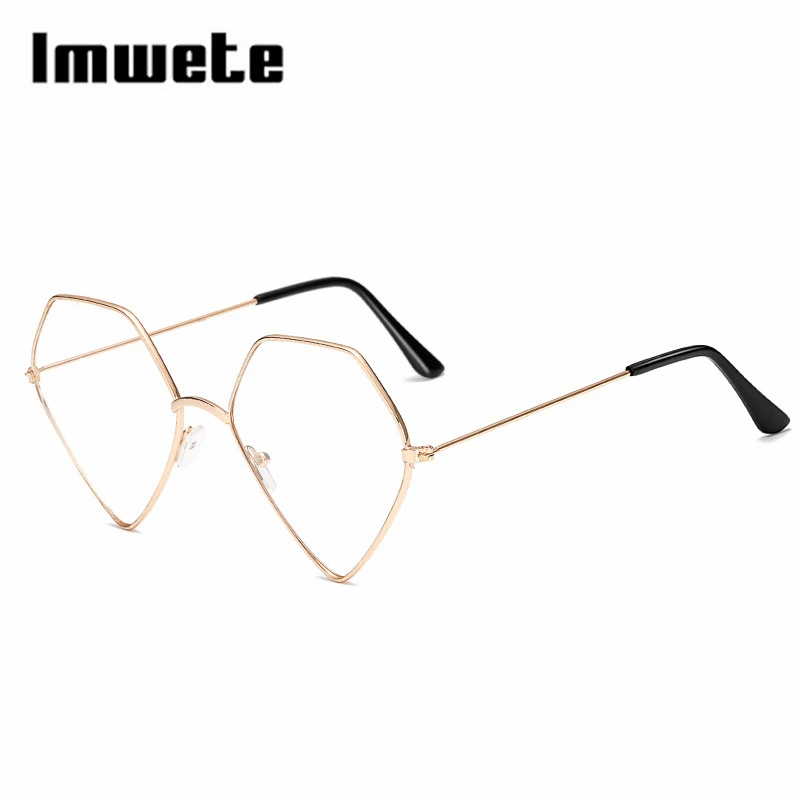 Imwete, большие размеры, прозрачные, винтажные, алмазные, полигон, женские очки, оправа, анти-голубые лучи, линзы, женские Украшения, оправа для очков