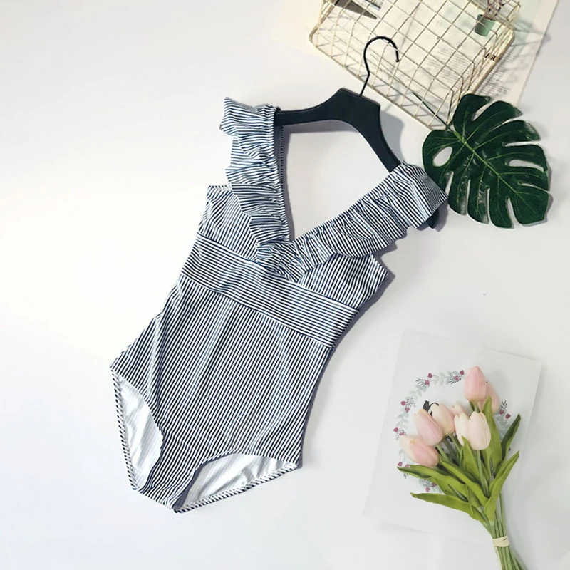 2019 сексуальный цельный купальник женский купальный костюм с V-образным вырезом