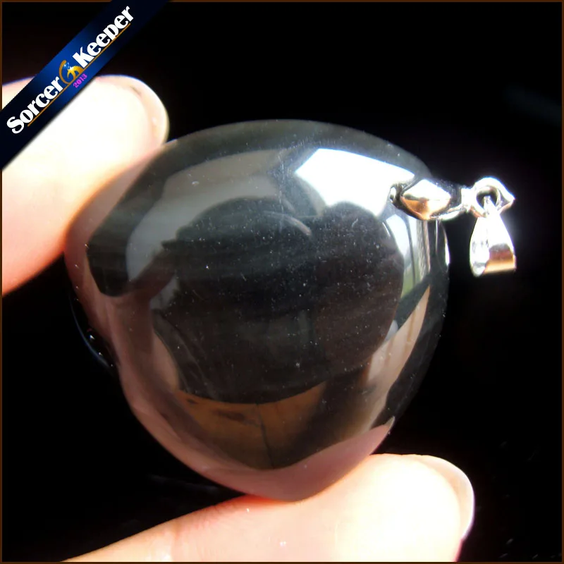 Hot Crystal Jewelry Accessory Pendant Natural Obsidian Stone Beads Statement Necklace Pendants For Men Jewellery Bijou SS614 | Украшения и