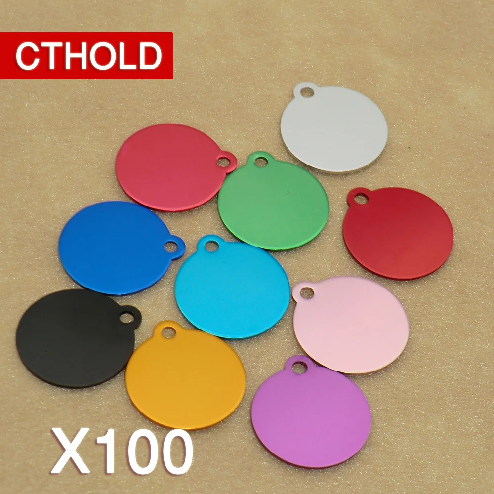 CTHOLD 100 шт. круглые идентификационные бирки для домашних животных на заказ