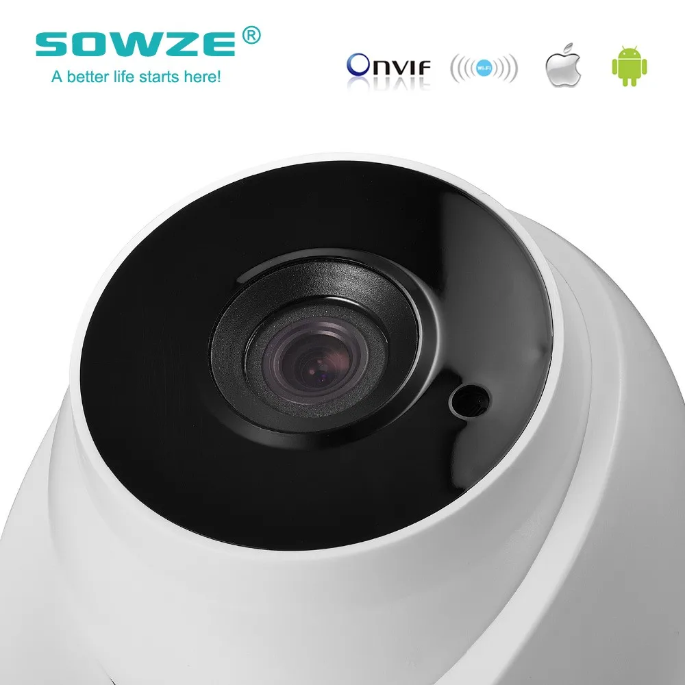 Sowze внешний аудио IP Камера 1080 P 960 720 (Sony imx322 Сенсор) крытый Купол видеонаблюдения ip 2