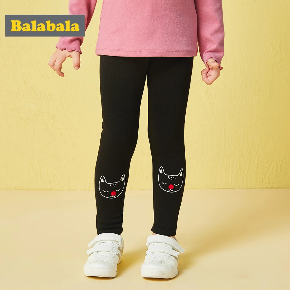 Детские леггинсы с начесом Balabala обтягивающие спортивные штаны для девочек милым