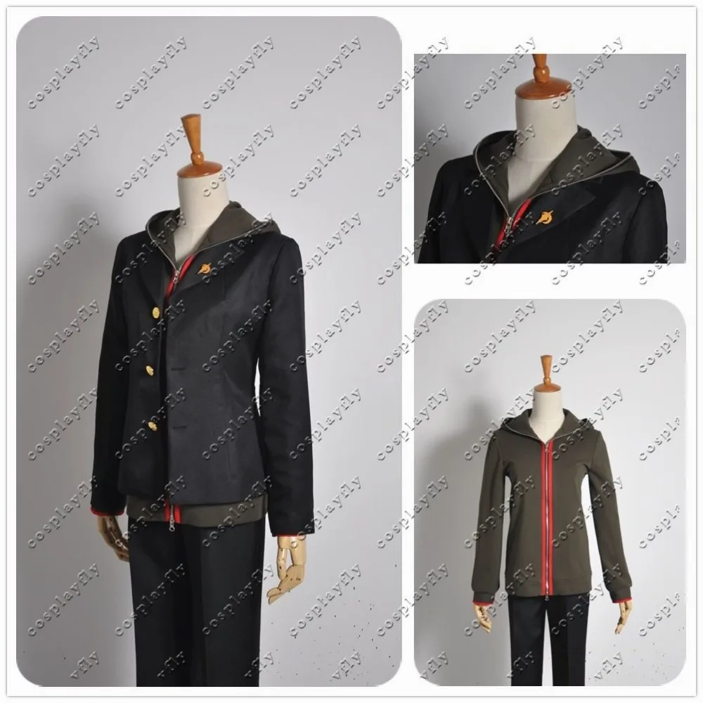 Костюм для косплея Dangan Ronpa Makoto Naegi Danganronpa красные ботинки полный комплект черная