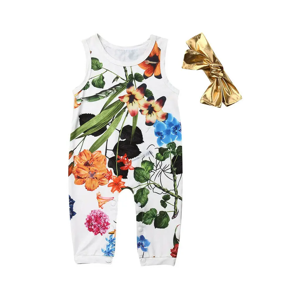 Pudcoco новорожденных детей для маленьких мальчиков и девочек цветок без рукавов