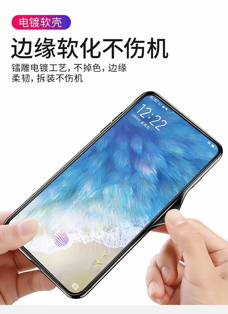 ДЛЯ VIVO V15 Pro чехол Роскошный TPU кромка + Жесткий ПК плексигласа защитный на заднюю