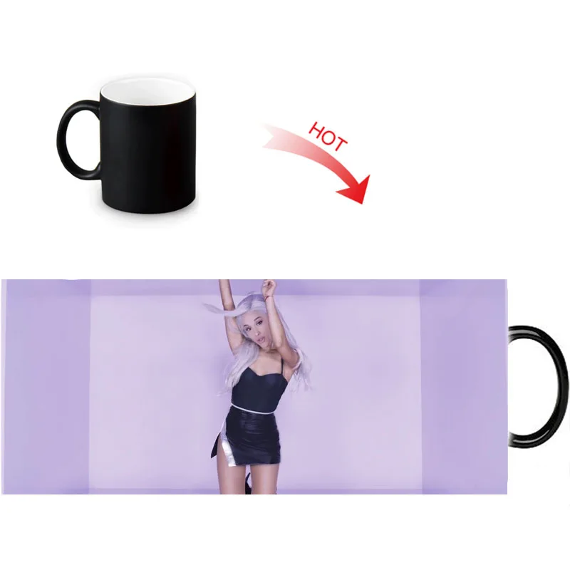 Ariana Grande Heat Reveal Mug Color Change Coffee Cup Sensitive Mugs Temperature Sensing DIY Birthday Gift | Дом и сад