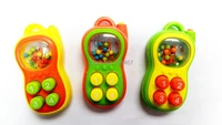 3pcs hot sale plastic interactive phone shape push button birthday party pinata bag filler babies baby rattles mobiles toys