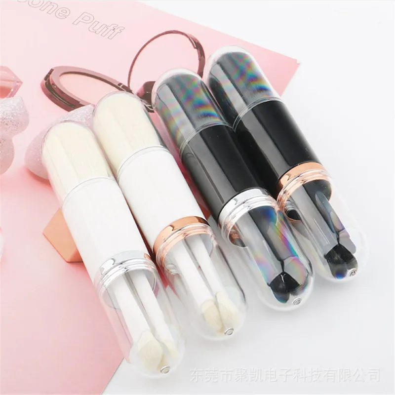 4 шт макияж кисти Выдвижной двойной головкой Обновления Большого одна для пудры