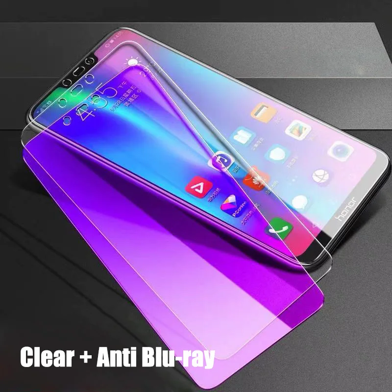 HD and Anti Blu-ray 2 шт./лот, полностью закаленное стекло для huawei honor 8X 8C, Защитное стекло для экрана 9 H, анти-Blu-ray, закаленное стекло для huawei honor 8c - Цвет: HD and Anti Blu-ray