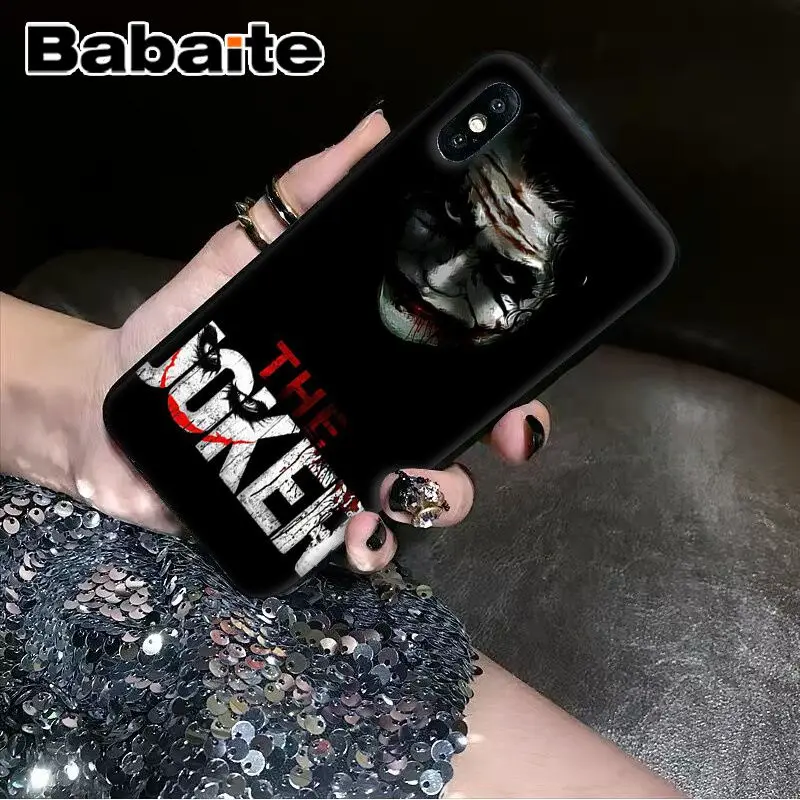 Мягкий силиконовый чехол для телефона Babaite The Joker Heath Ledger из ТПУ Apple iPhone 8 7 6 6S Plus X XS MAX
