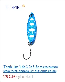 Tomic 1pc 2g 3,5g 5g lake area trout spoons casting micro metal fishing lures artificial bait ultralight