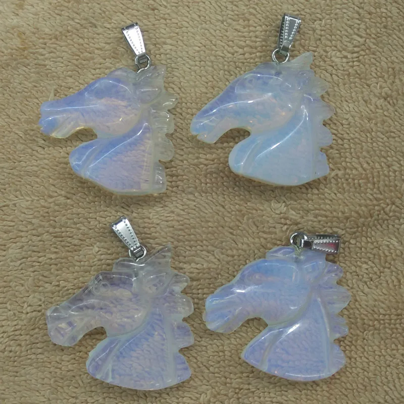 2017 горячие продажи Резные Опал Камень Конные головы Подвески для ожерелья
