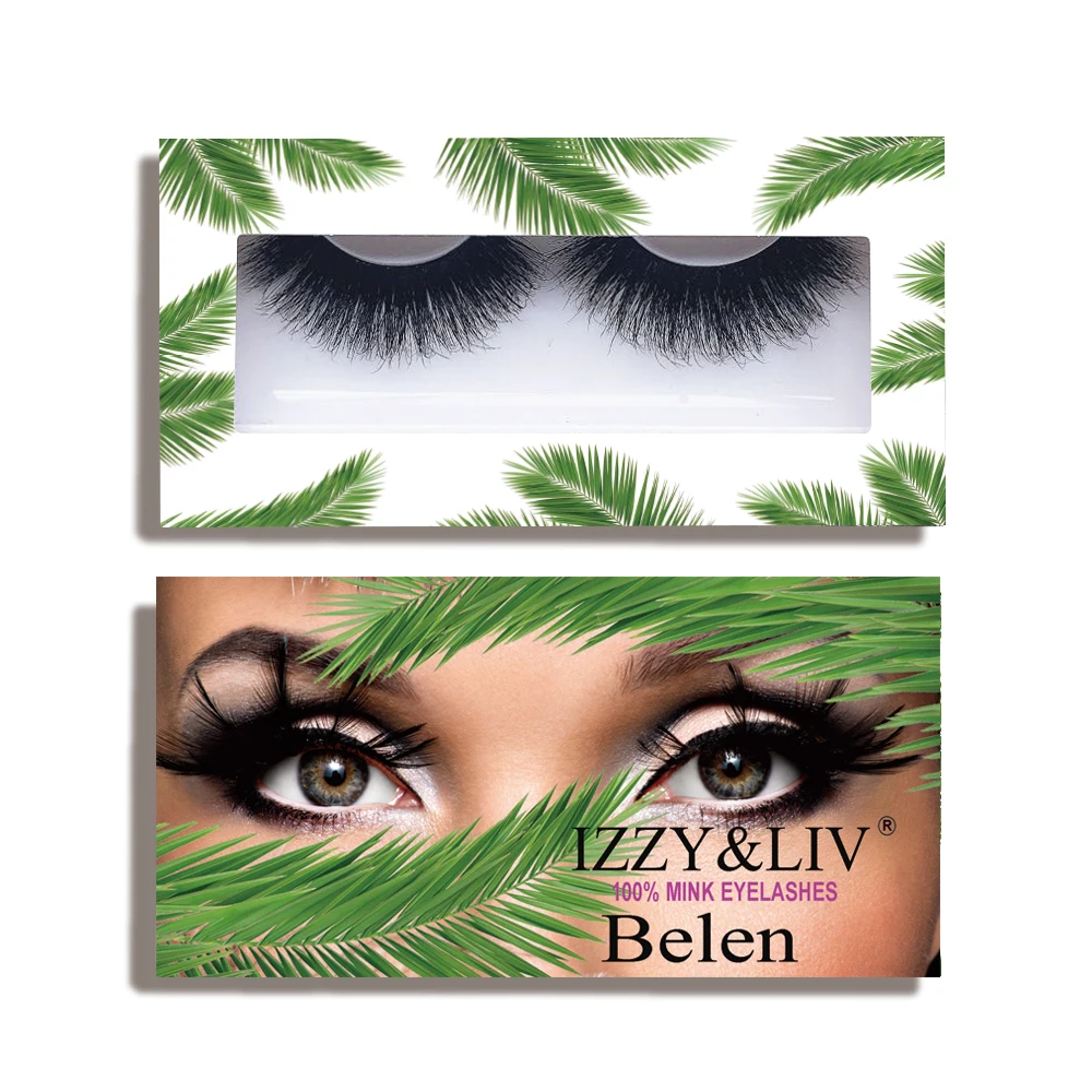 IZZY &amp LIV 100% норковые ресницы Belen L78 1 пара 25 мм 3D высококачественные стойкие