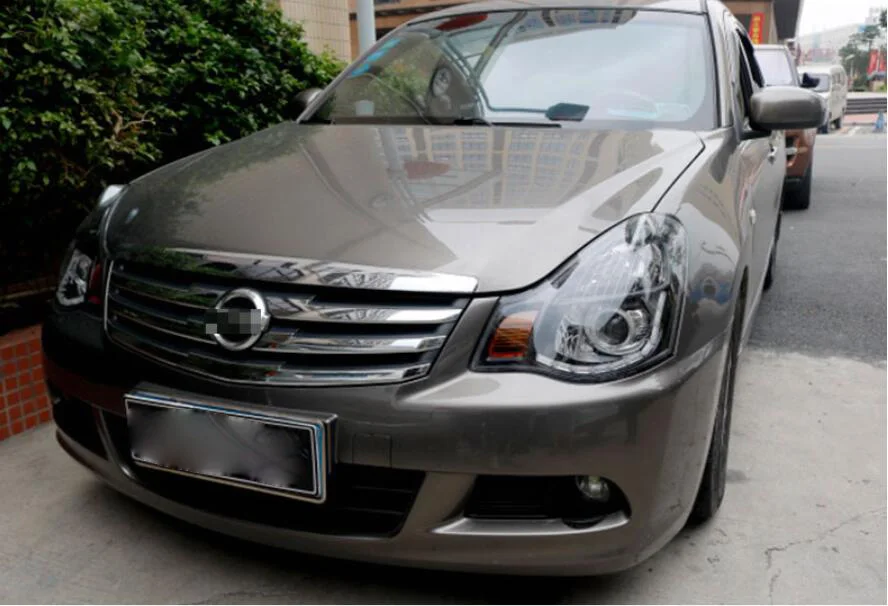 Автомобильный головной светильник для Sylphy sentra головной светильник s bluebird 2006~ 2011 года светодиодный ходовой светильник DRL s биксеноновый луч Противотуманные фары с ангельскими глазками