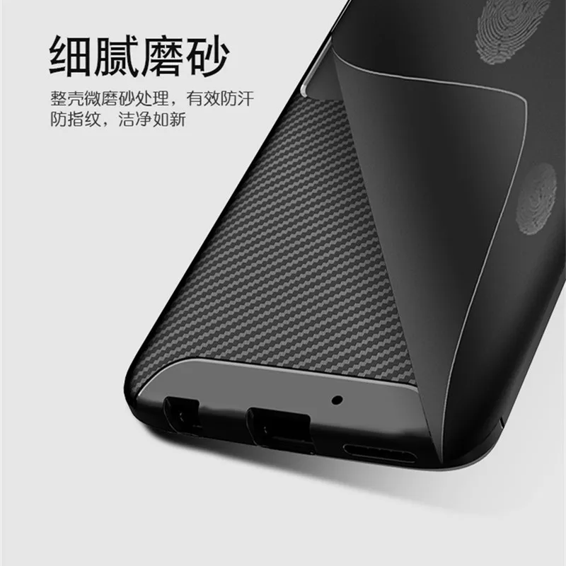 Чехол из углеродного волокна для Motorola Moto G7 Power чехол с алмазной сеткой