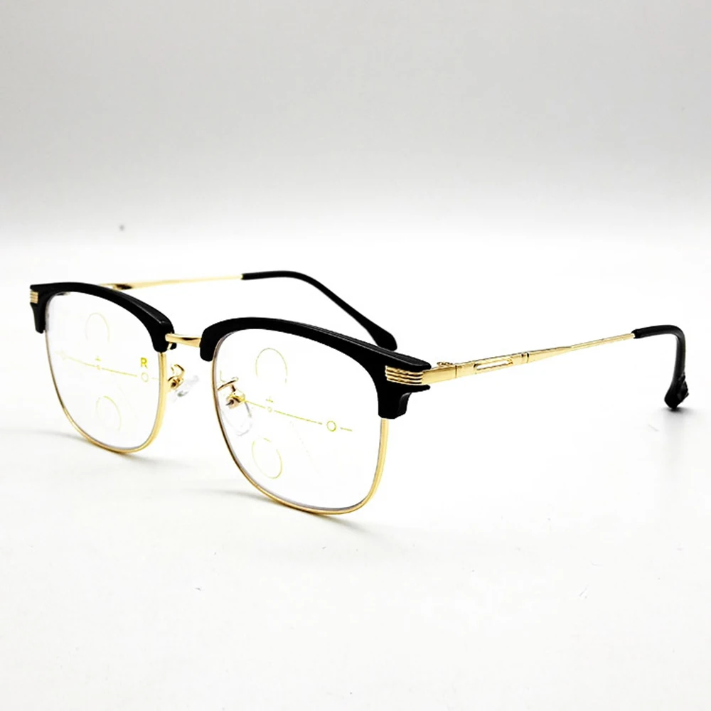 

NOMANOV Anti-blue Light Eyebrow Frame See Near and Far Photochromic Progressive Multifocal Reading Glasses Add 100 to Add 400
