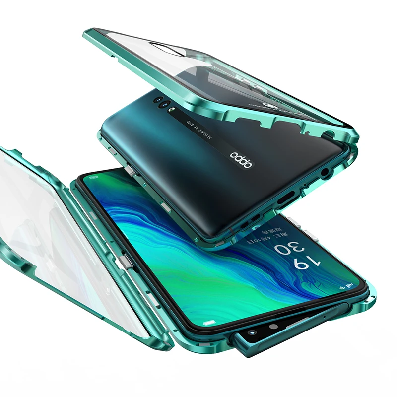Роскошные Металлические чехлы для телефонов Oppo Reno металлический бампер с