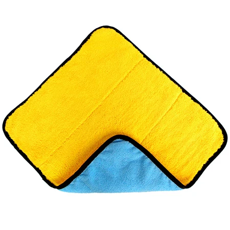 Yellow DSMOTEK автомобильное утолщенное моющее полотенце Очищающая высушивающая ткань 45*38 см мягкое Впитывающее водное автомобильное чистящее полотенце Прямая - Color: Yellow