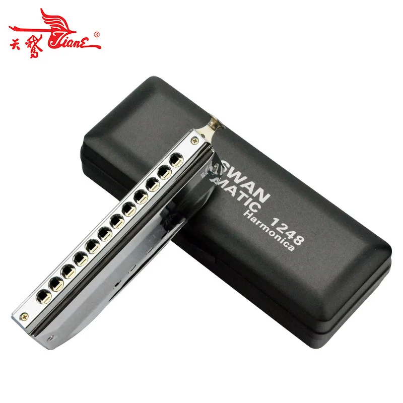 

Authentic SWAN SWAN bore 12 chromatic harmonica SW1248 professional playing 12 48 chromatic harmonica