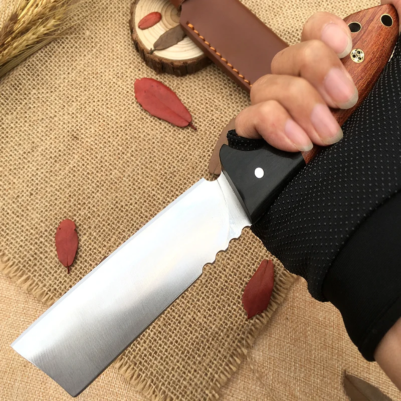 Новый Tanto прямые охотничьи ножи с деревянной ручкой бушкрафт EDC боевой нож