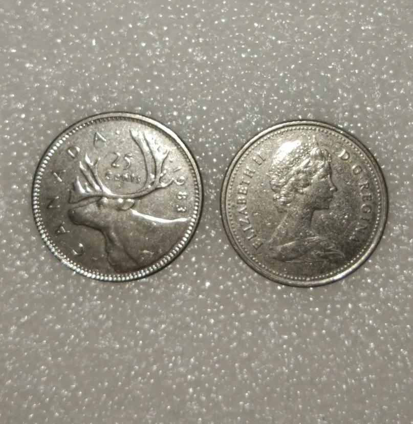 Канада 25 центов монета Содружества Страна Монеты Коллекция World 100% реального и