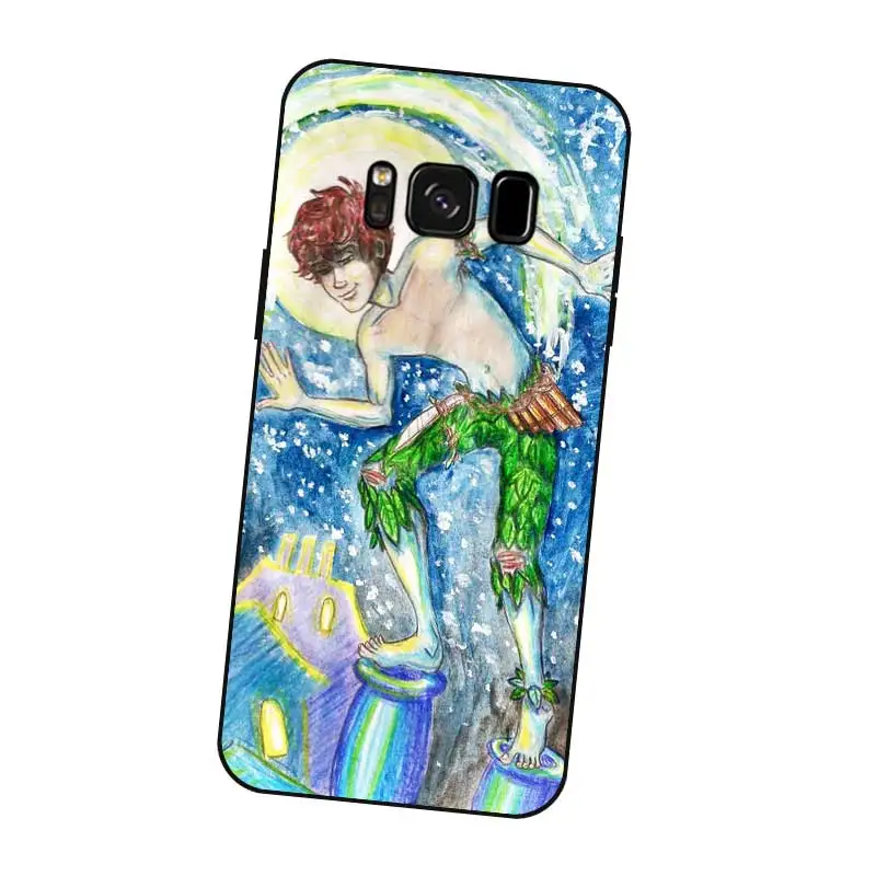 P164 в стиле Питер Пэн Черный силиконовый чехол Обложка для samsung Galaxy S5 S6 S7 S8 S9 S10 5G S10E