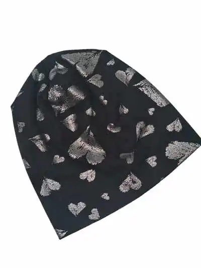 as img B178171 мода Kniting хлопок, зима Shimmer с сердцем персикового цвета шапочка, аксессуары для волос для женщин - Цвет: as img