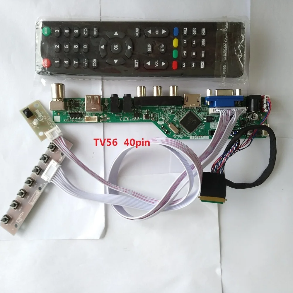 

kit for B154PW04 V7 40pin LVDS LCD LED remote VGA USB TV AV Controller board driver 15.4" 1440X900 Screen panel