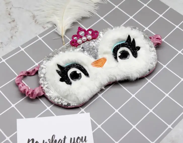 1 шт. Милая маска для глаз в виде животных совы мультяшная повязка на глаза мягкие