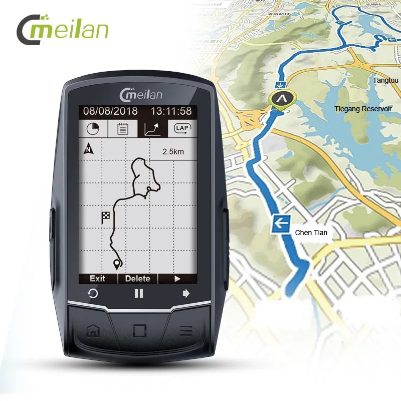 Meilan M1 велосипед gps компьютер навигация для велосипеда Bluetooth Спидометр