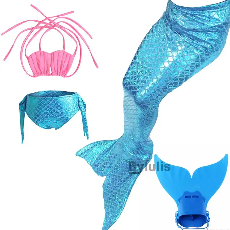 Купальный костюм для девочек с хвостом Русалочки детский купальный моноластами