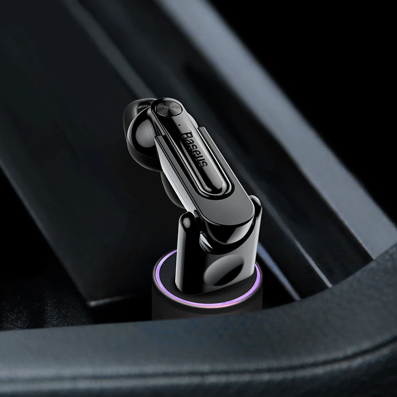 Black Baseus TWS Bluetooth наушники, беспроводная гарнитура, Магнитная Зарядка, стерео наушники, Handsfree Mini, настоящие беспроводные наушники для телефона - Цвет: Black