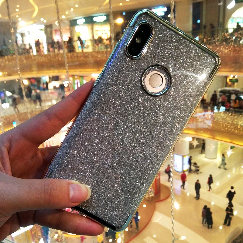 OLLIVAN покрытие Блестящий сверкающий мягкий чехол для XiaoMi RedMi 6a силикона Роскошные
