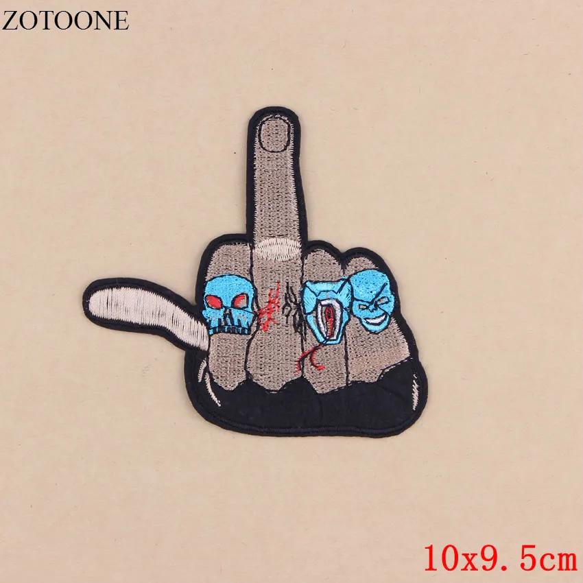 ZOTOONE нашивка с надписью на палец единорог еда музыка рыба вышитая Покемон дешевая