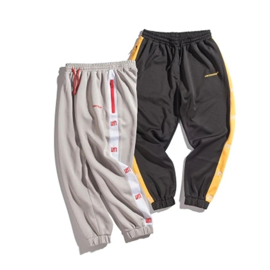 Jogger шаровары полосатые брюки мужские хлопковые спортивные тренировочные хип хоп