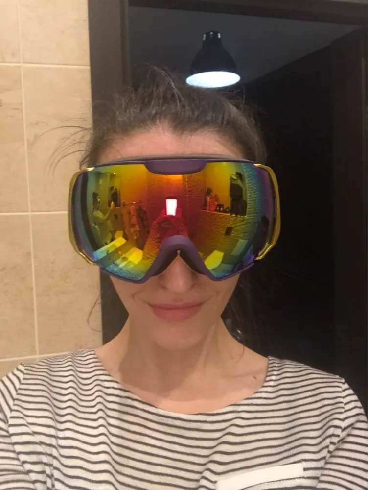 Новинка 2018 брендовые лыжные очки двойной UV400 анти туман большая Лыжная маска для