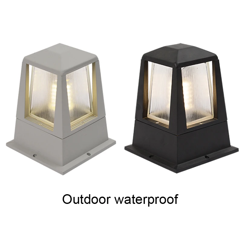 2X алюминиевый серый черный настенный светильник светодиодный для сада парка