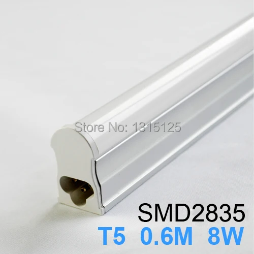 T5 8 Вт трубки светодиодные 600 мм SMD 2835 Сверхяркие лампы флуоресцентные AC 90 ~ 265 в