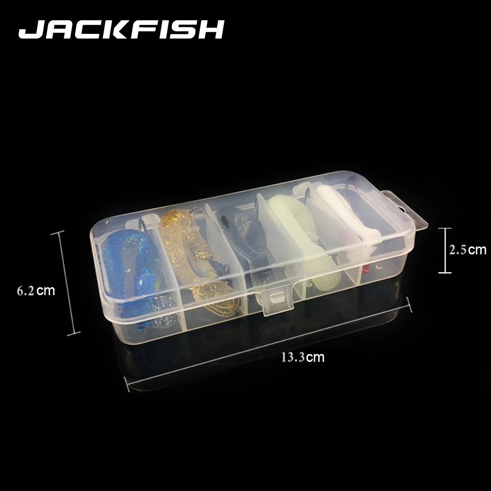 JACKFISH набор мягких рыболовных приманок 5 шт./лот Мягкая приманка в коробке