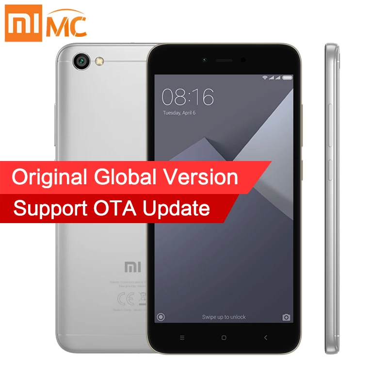 Глобальная версия Xiaomi Redmi Note 5A Note5A мобильный телефон 2 ГБ 16 Snapdragon 425 4 ядра 5.5 &quotHD